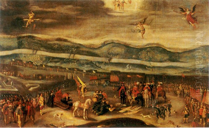 Surrender of Mikhail Shein at Smolensk in 1634. Oil Painting by Christian Melich