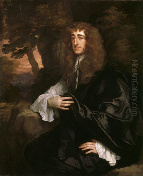 Portrait of Charles Brune (c.1630-1703) Oil Painting by Peter Lely