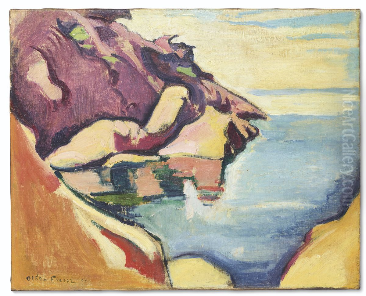 La Baie du Bec de l'Aigle, La Ciotat Oil Painting by Othon Friesz