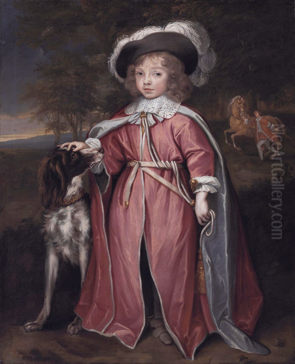 Possibly Philip, 7th Earl of Pembroke (1652-1683) Oil Painting by John Michael Wright