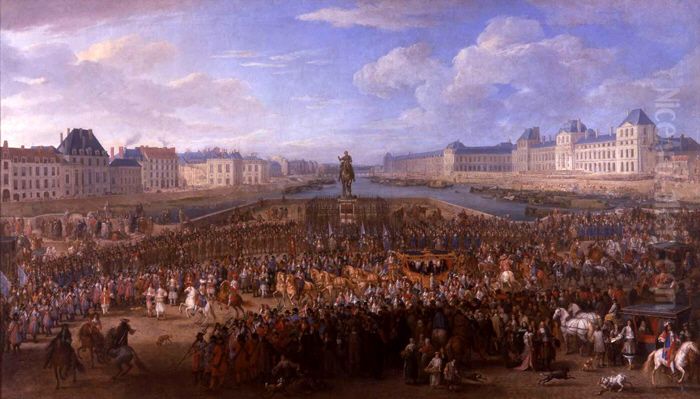 Entry of Louis XIV. in Paris, 1660. Oil Painting by unknown