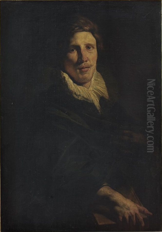 Portrait of a young gentleman, formerly believed to be a self-portrait Oil Painting by Jacob Jordaens