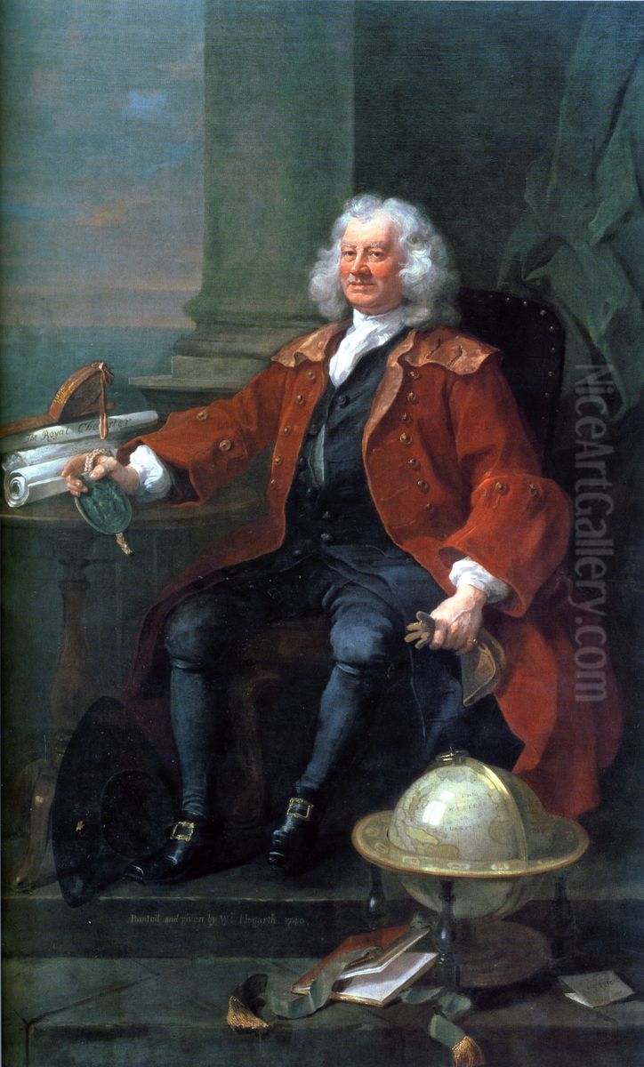 Portrait of Captain Thomas Coram Oil Painting by William Hogarth