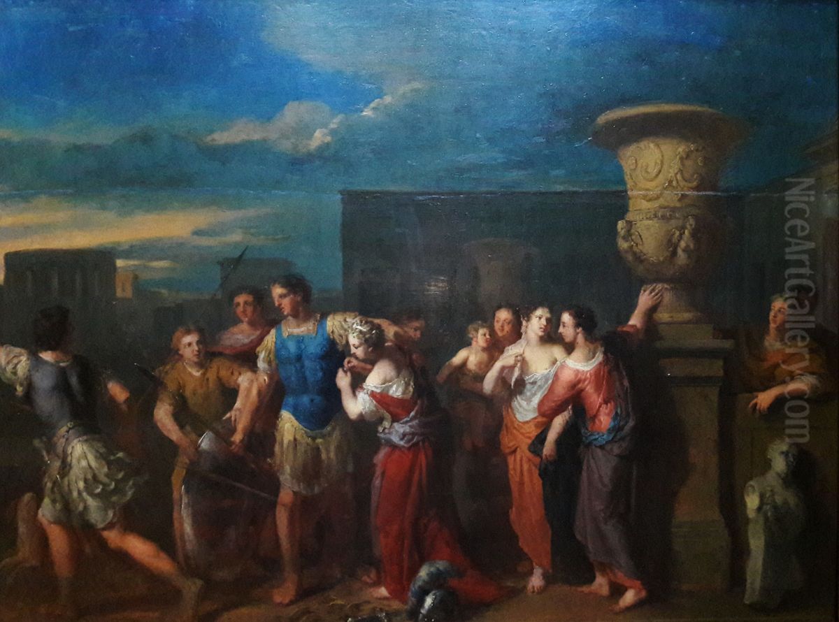 Scene from classical Antiquity. Oil Painting by Gerard Hoet