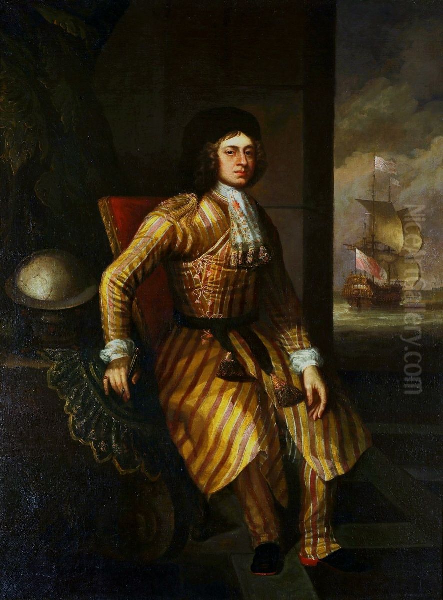 Portrait of a traveller. Oil Painting by Godfrey Kneller