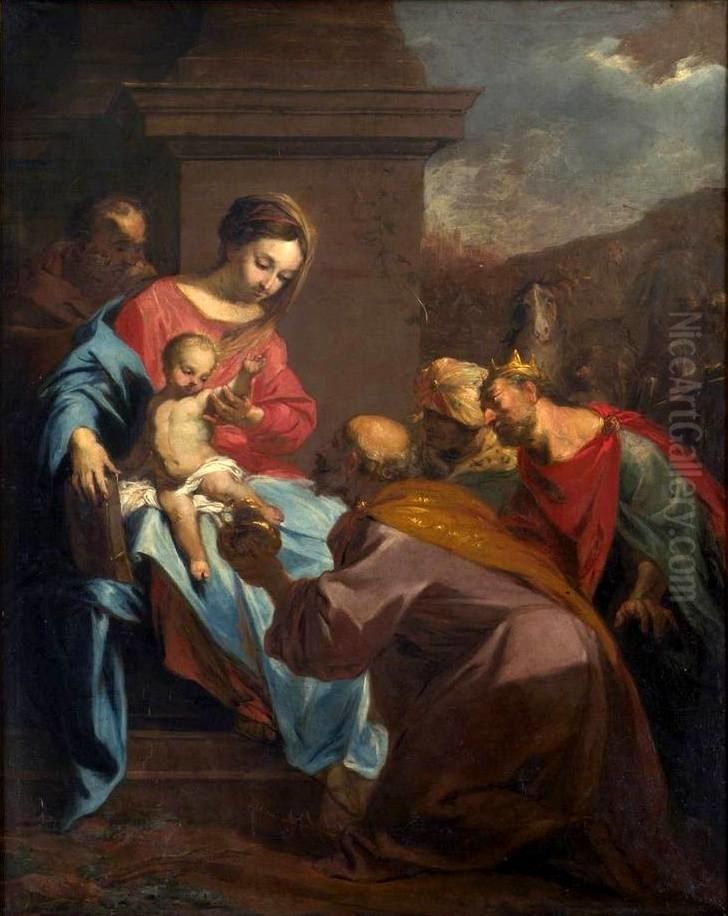 Poklon Trzech Kroli Oil Painting by Michael Willmann