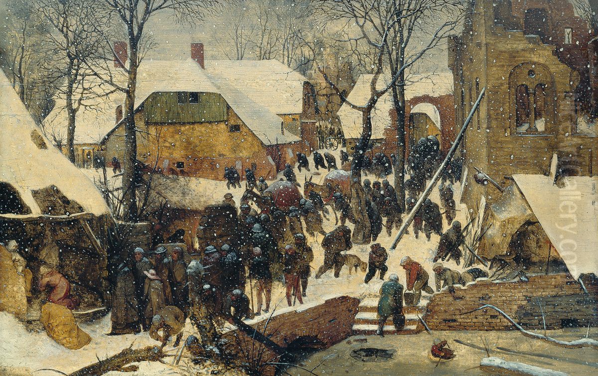 The adoration of the Magi in the snow Oil Painting by Pieter Brueghel the Elder