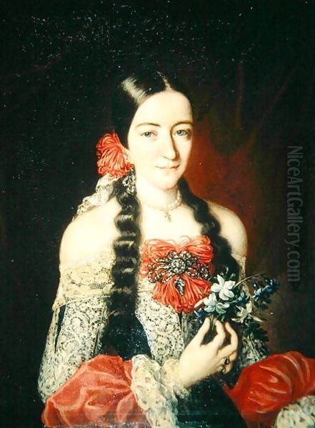 Portrait of Dona Nicolasa Manrique de Mendoza y Velasco (1675-1710) Oil Painting by Claudio Coello
