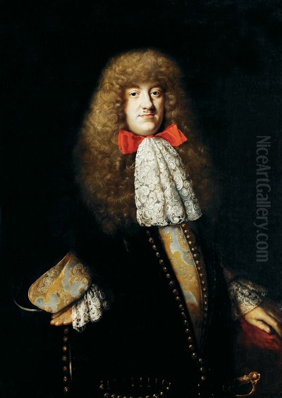Portrait of Heinrich Schwarzwaldt (1642-1705), counsellor of Gdansk. Oil Painting by Andreas Stech