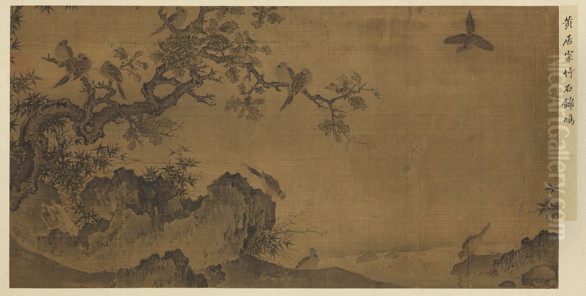 <<ming hui ji zhen ce  song huang ju cai zhu shi jin jiu>> Oil Painting by Huang Jucai