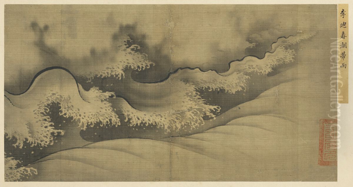 <<ming hui ji zhen ce  song li di chun chao dai yu>> Oil Painting by Li Di