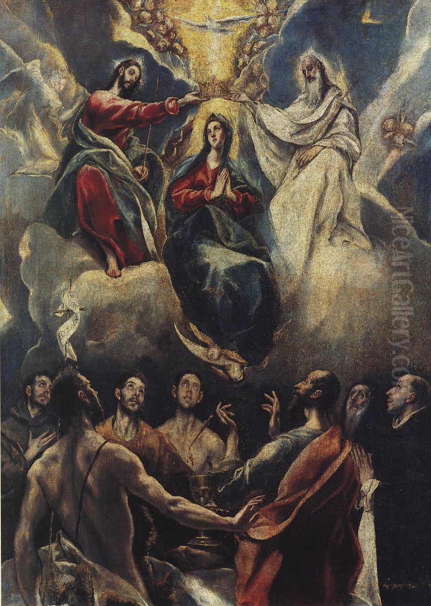 The Coronation of the Virgin Oil Painting by El Greco