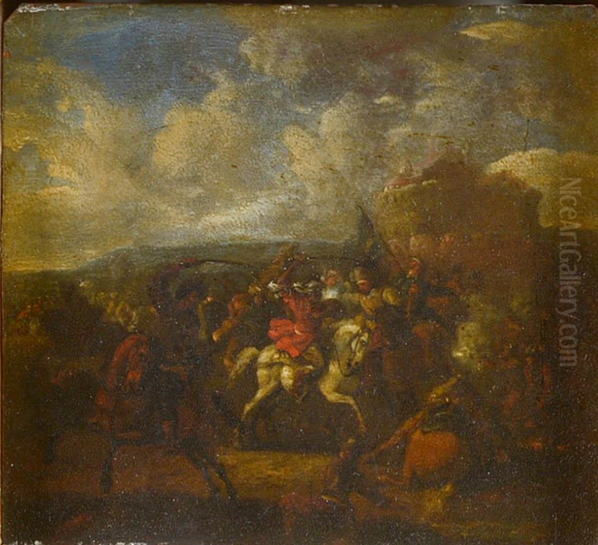 Cavalry battle Oil Painting by Joris van Bredael