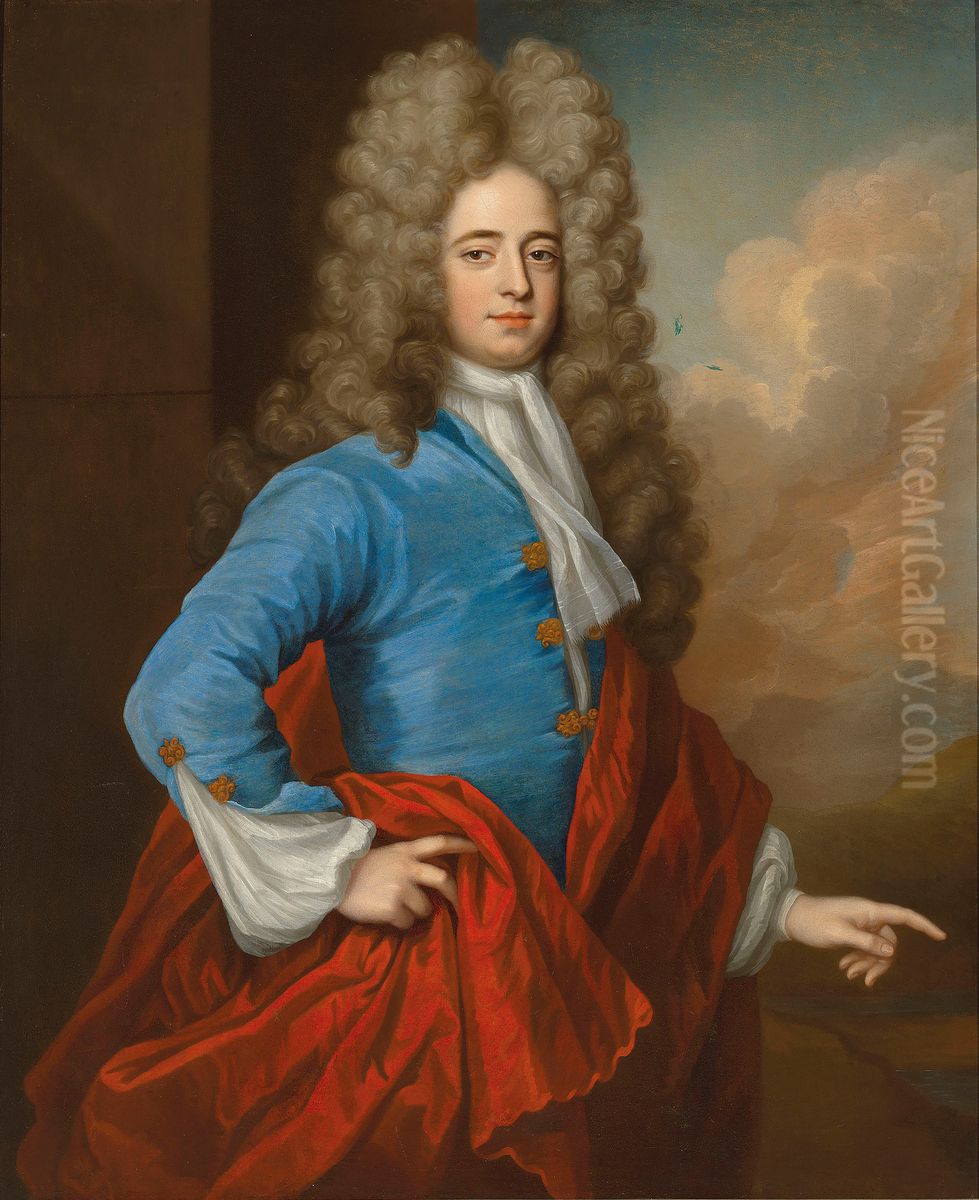 Portrait of Colonel John Boys (d. 1748) of Hode Court, Kent Oil Painting by Frederick Kerseboom