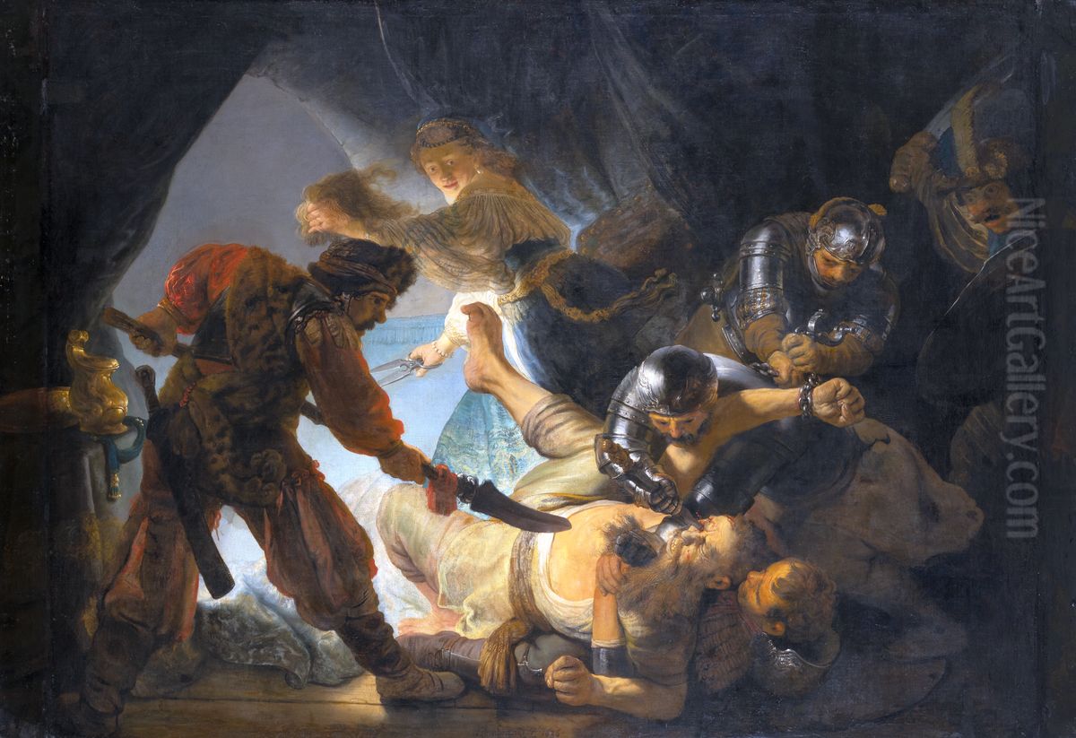 The Blinding of Samson Oil Painting by Rembrandt