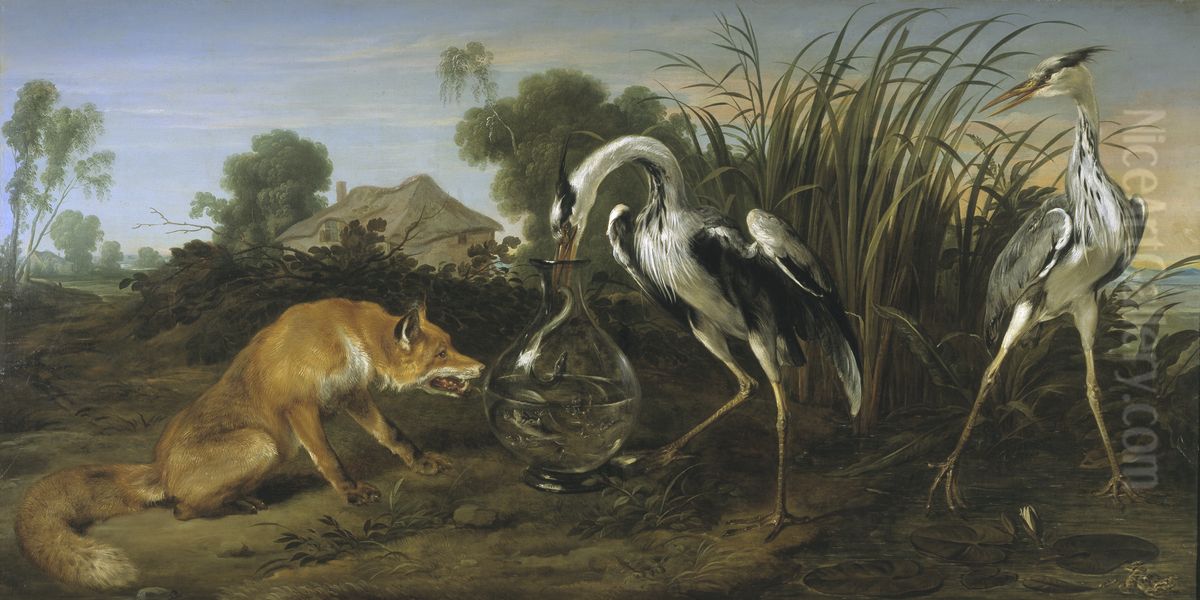 Raven pa besok hos hagern Oil Painting by Frans Snyders