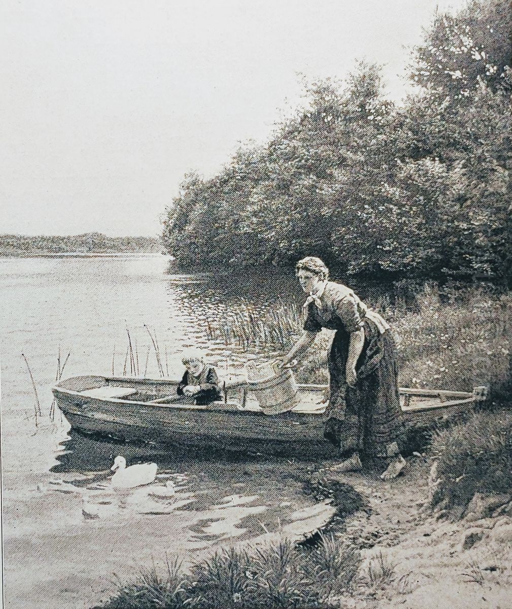 Idyl Oil Painting by Hans Gude