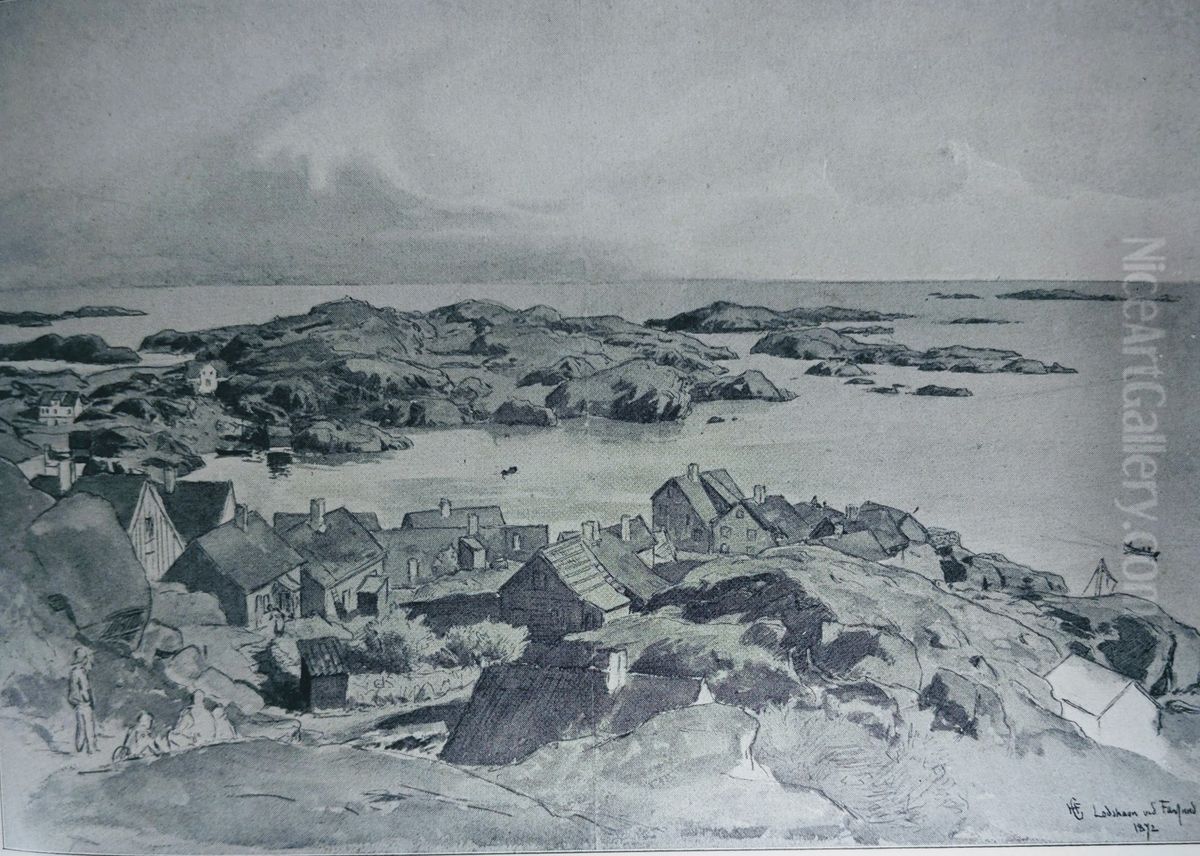 Luciehavn Oil Painting by Hans Gude