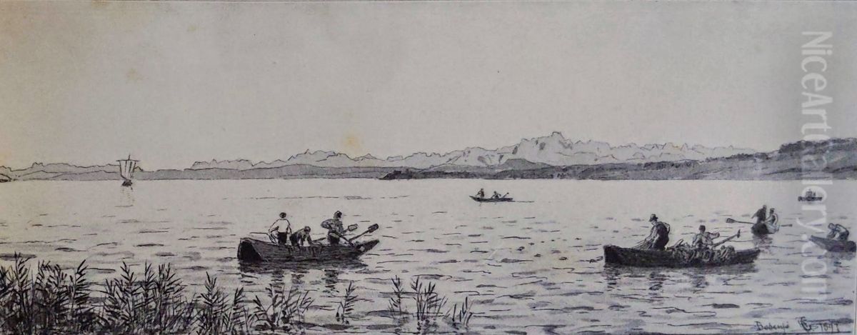 Bodenso Oil Painting by Hans Gude