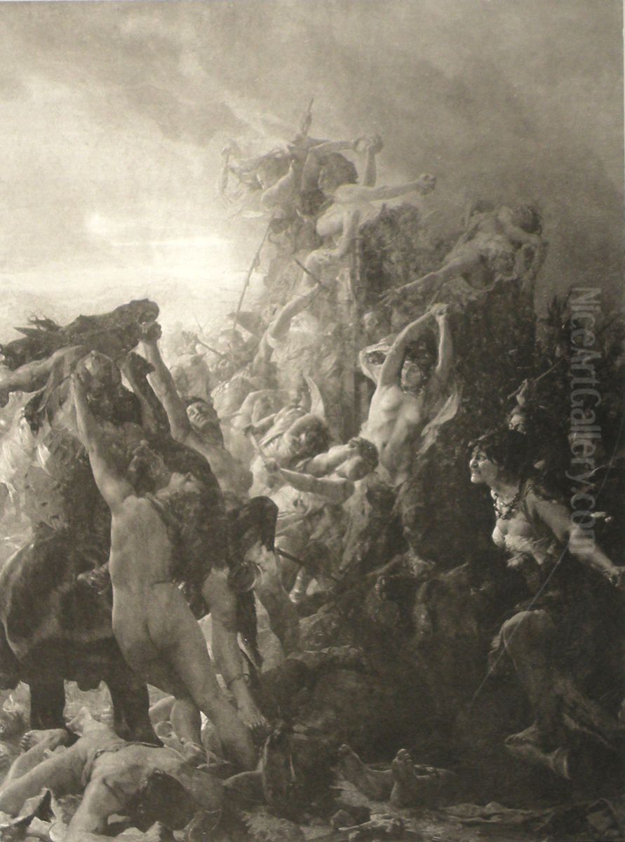 Les Ambronnes Oil Painting by unknown