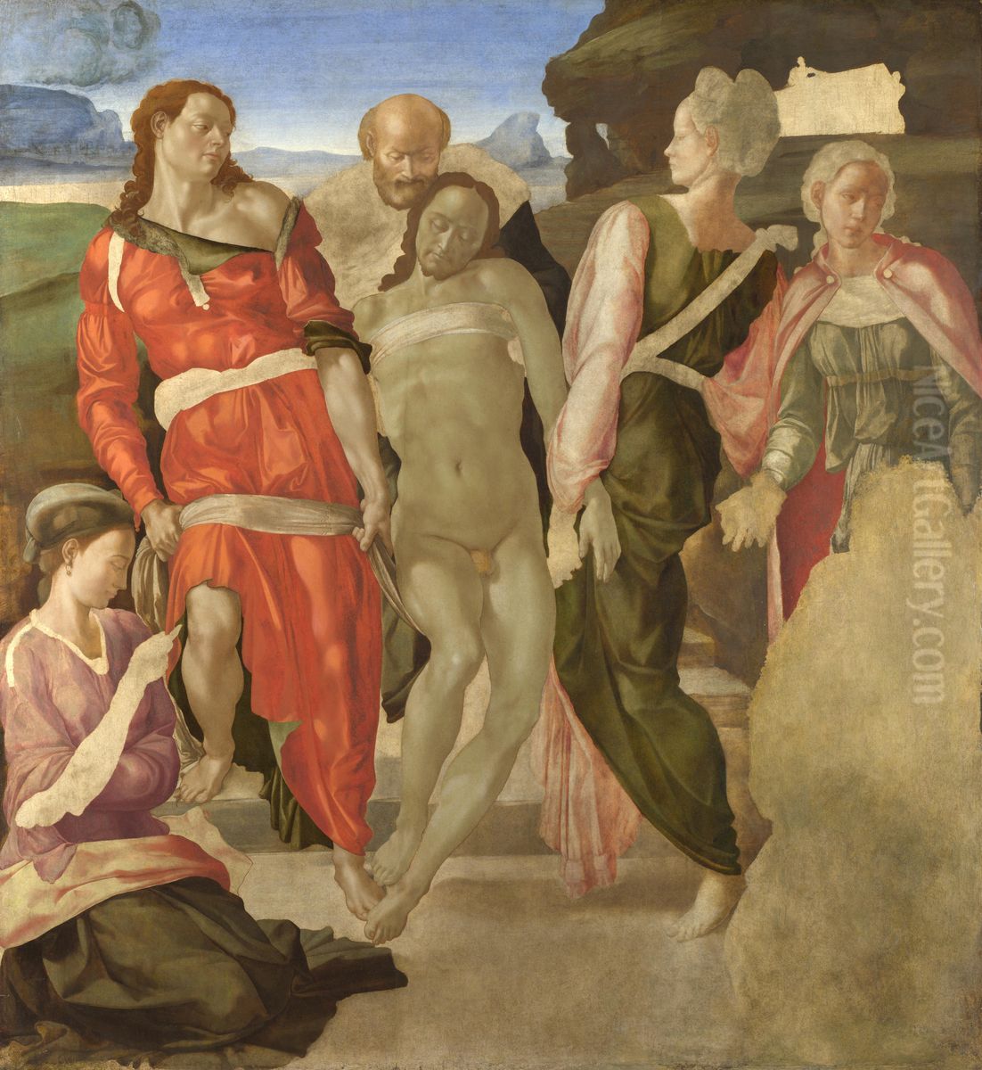 The Entombment Oil Painting by Michelangelo Buonarroti
