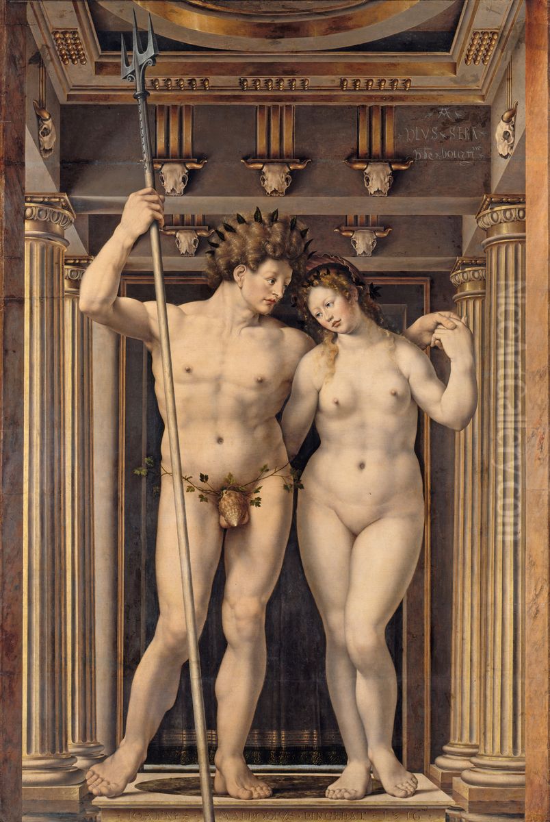 Neptune and Amphitrite Oil Painting by Jan Gossaert
