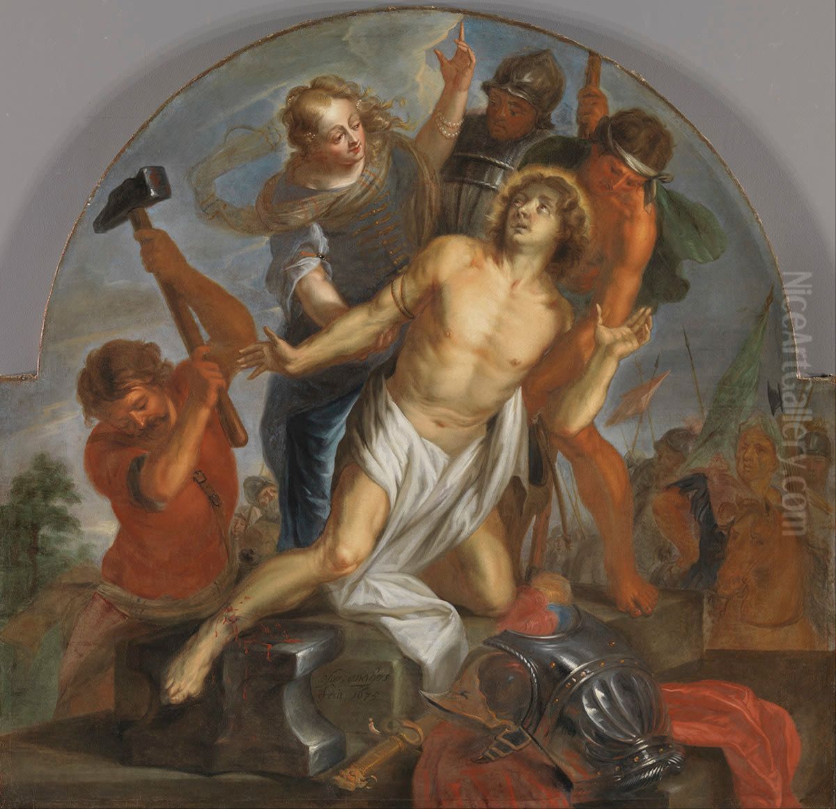 Holy martyr Oil Painting by Oswald Onghers