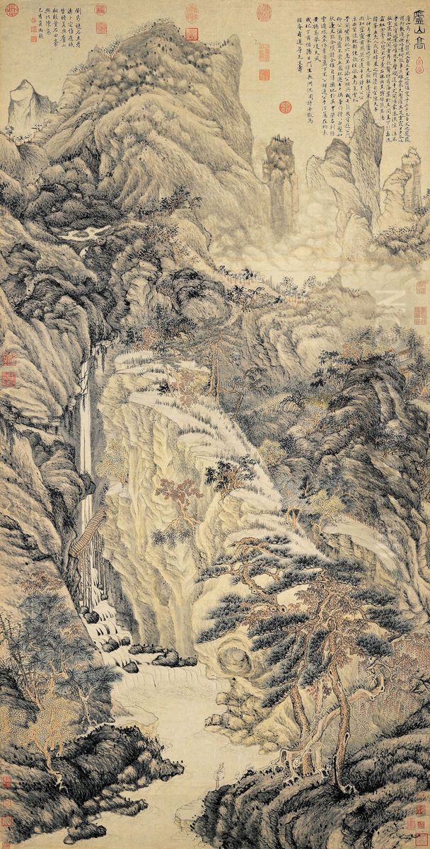 Lofty Mount Lu Oil Painting by Shen Zhou