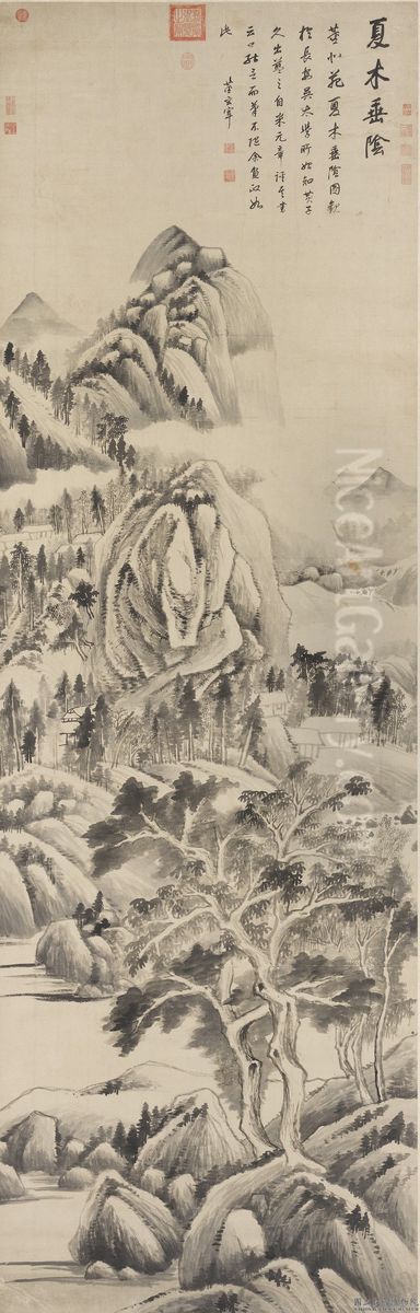 zhong wen: xia mu chui yin Oil Painting by Dong Qichang