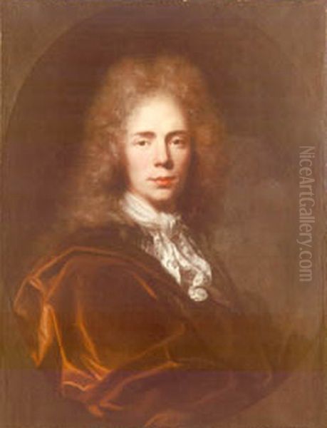 Unknown Man Oil Painting by Hyacinthe Rigaud