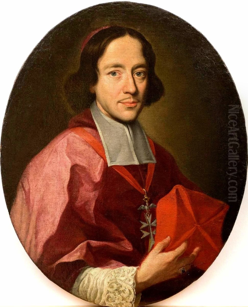 Portrait of cardinal Jan Kazimierz Denhoff. Oil Painting by Giovanni Maria Morandi