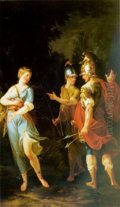 Venus appearing to Aeneas and Achates. Oil Painting by Donato Creti