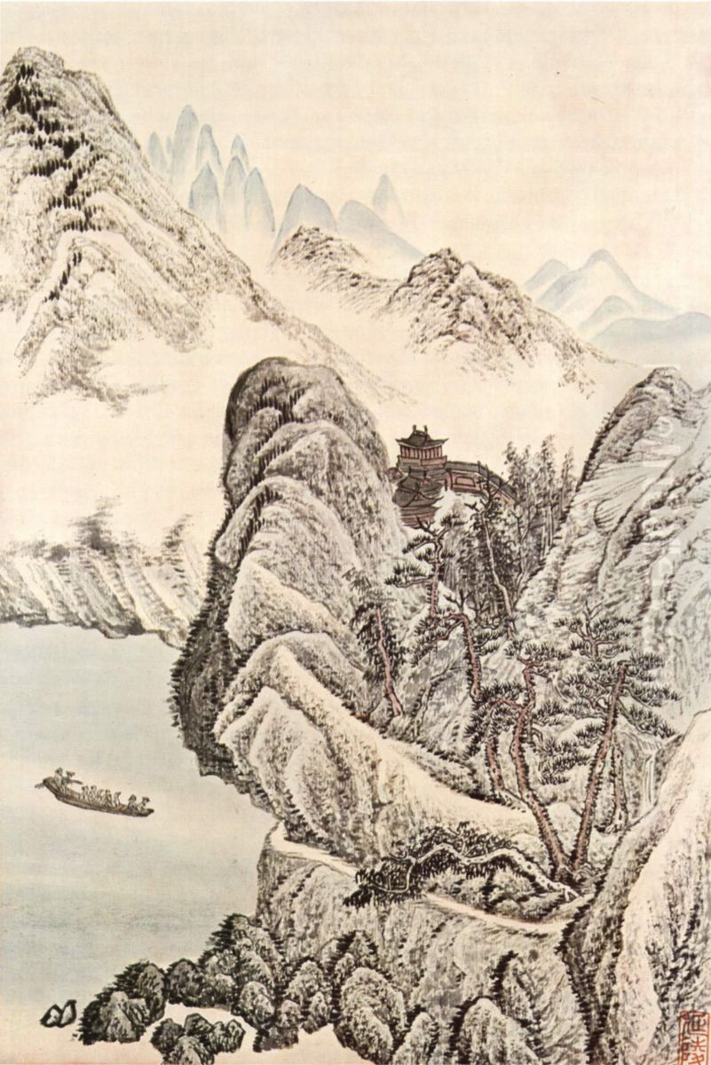 zhong wen: fang guan tong shan shui Oil Painting by Wu Li