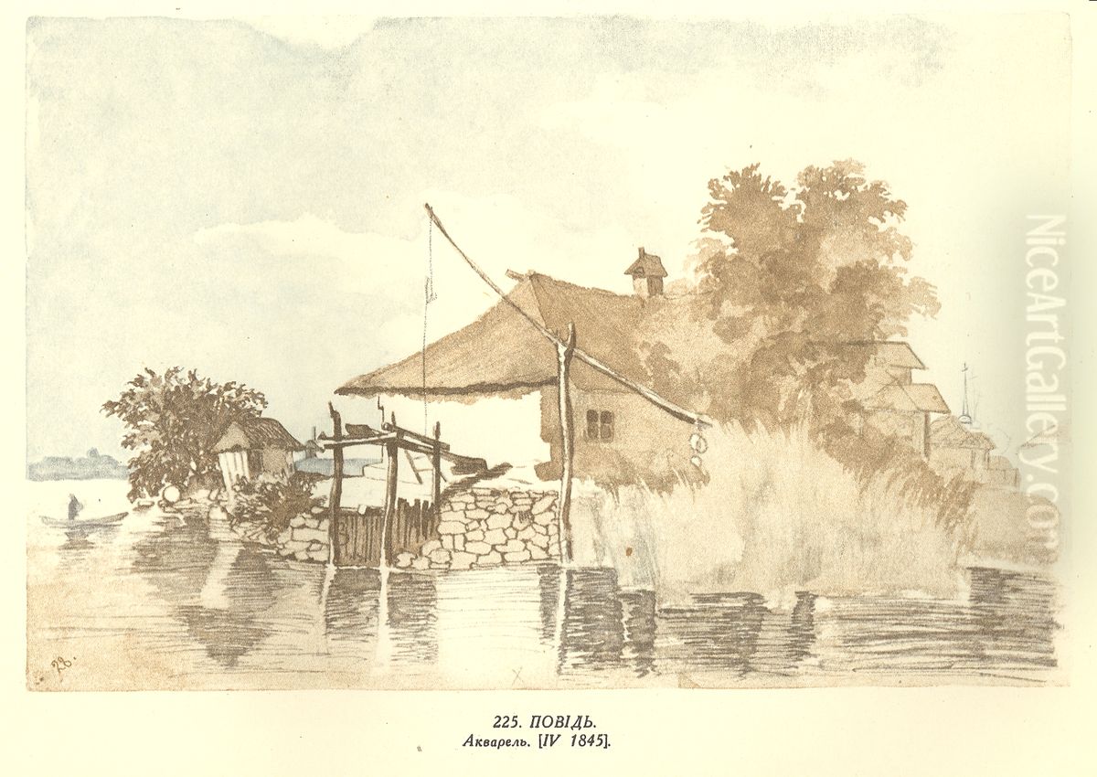 Report Oil Painting by Taras Shevchenko