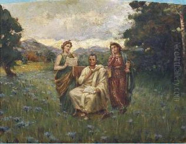 Il Poeta Oil Painting by Evaristo Cappelli