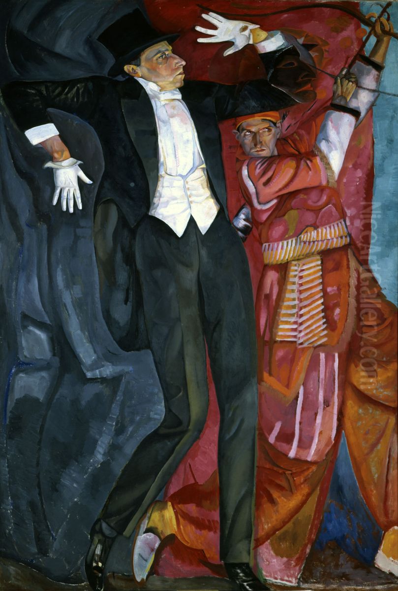 Portrait of Vsyevolod Meyerhold Oil Painting by Boris Grigoriev