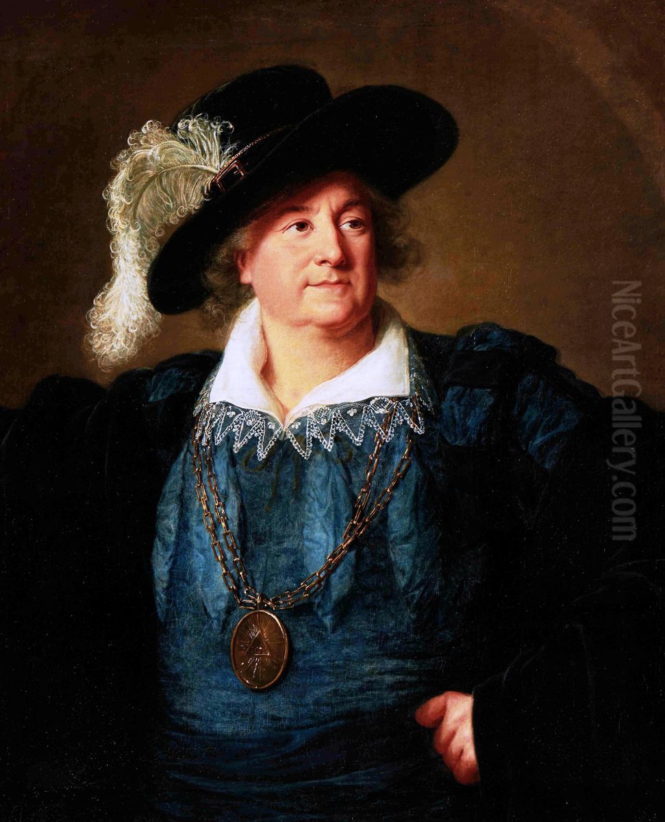 Stanislaw Augustus with masonic emblem on his breast. Oil Painting by Elisabeth Louise Vigee Le Brun