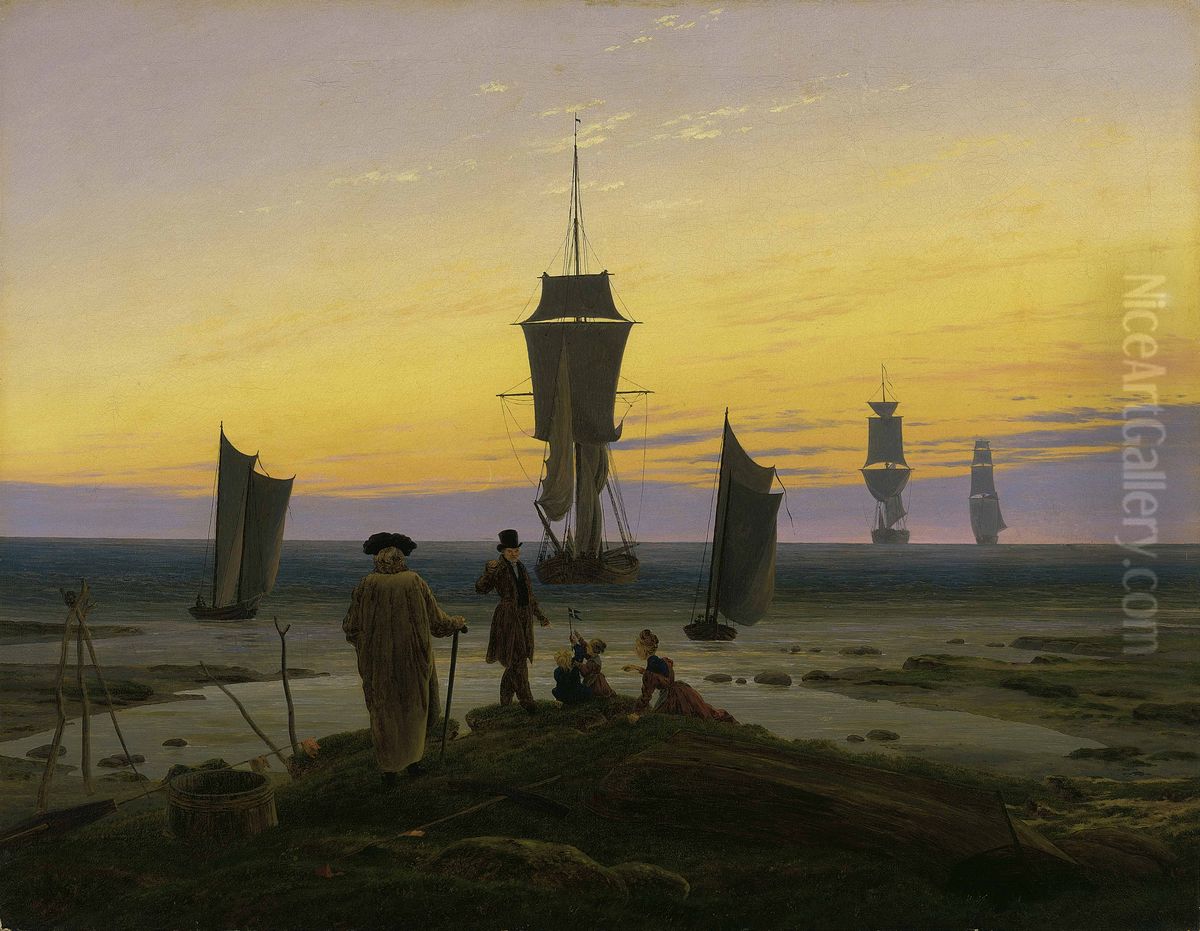 Die Lebensstufen Oil Painting by Caspar David Friedrich