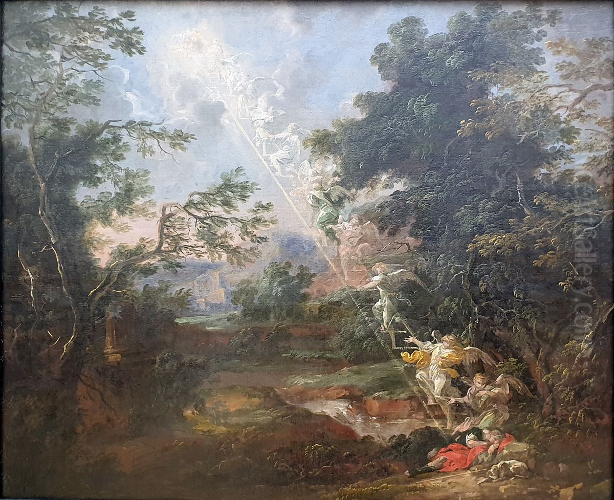 Landscape with the dream of Jacob Oil Painting by Michael Willmann