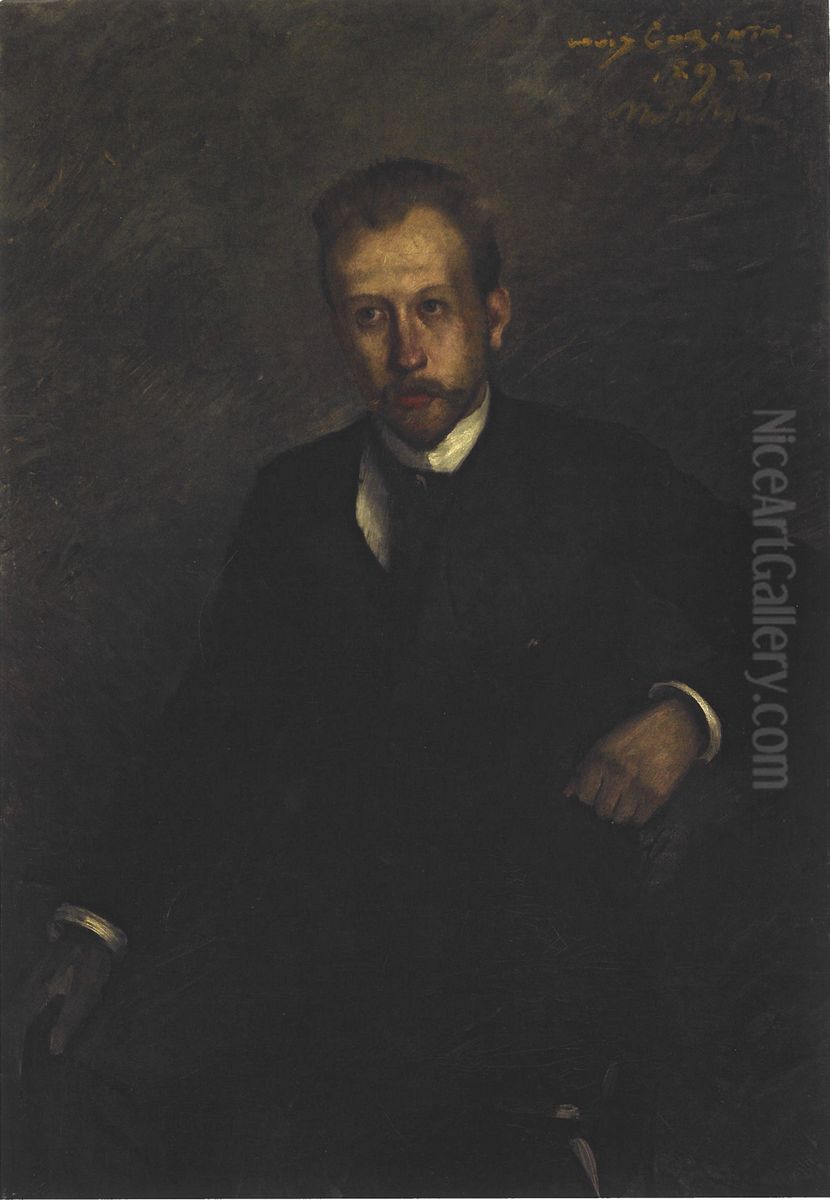 Portrat des Lehrers Carl Bolhoevener, Paullus genannt Oil Painting by Lovis (Franz Heinrich Louis) Corinth