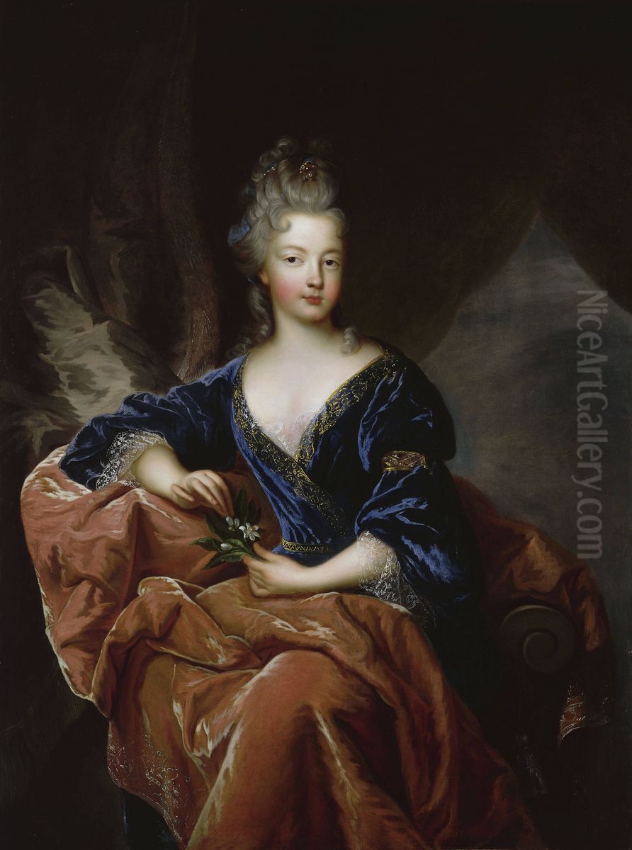 Portrait of Francoise Marie de Bourbon (1677-1749) Oil Painting by Francois de Troy