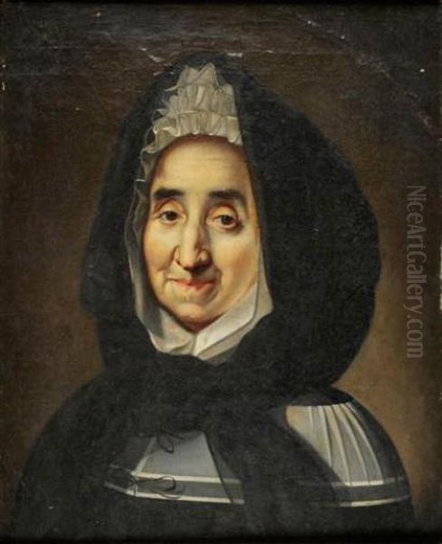 Portrait of presume de Madame de Miramion (1629-1696) Oil Painting by Francois Jouvenet