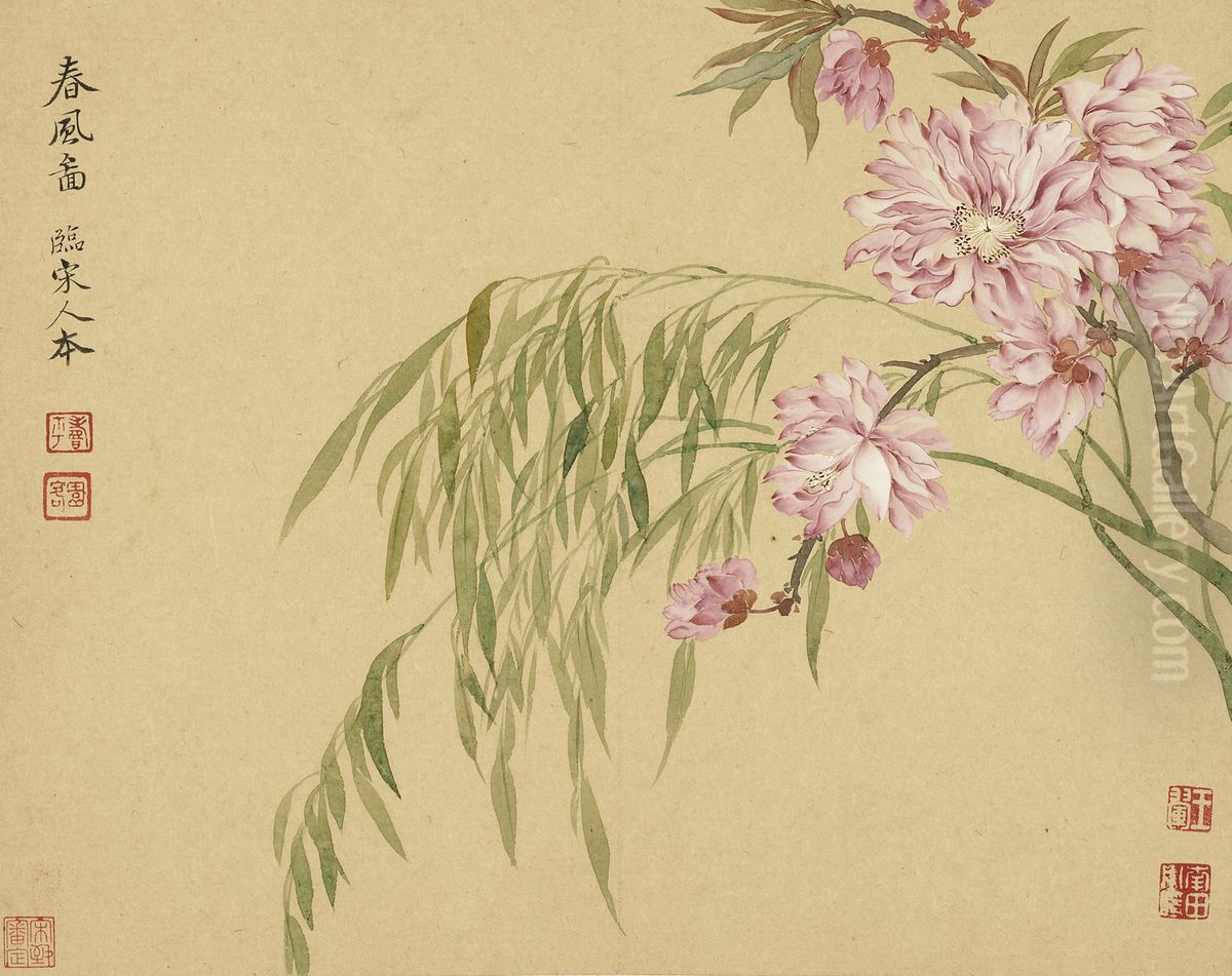 zhong wen: chun feng tu Oil Painting by Yun Shouping