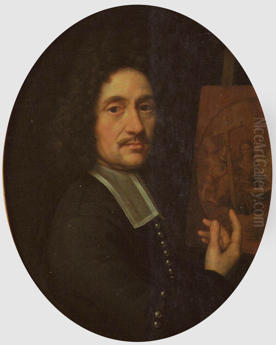 Selbstbildnis. Oil Painting by Johannes Dunz