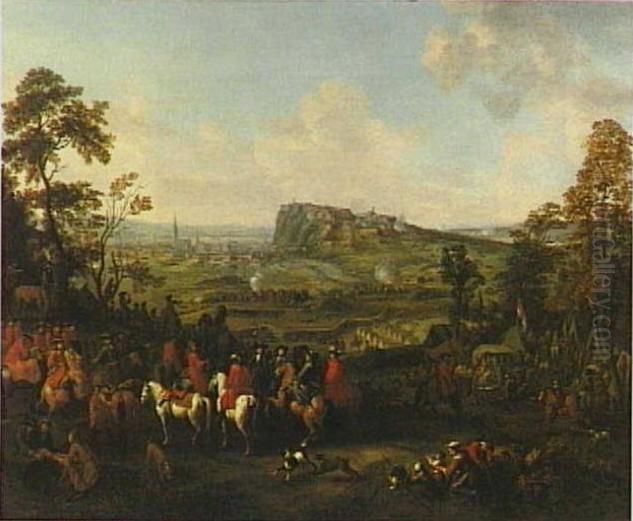 The siege of Namur by William III of Orange (1695) Oil Painting by Constantijn Francken
