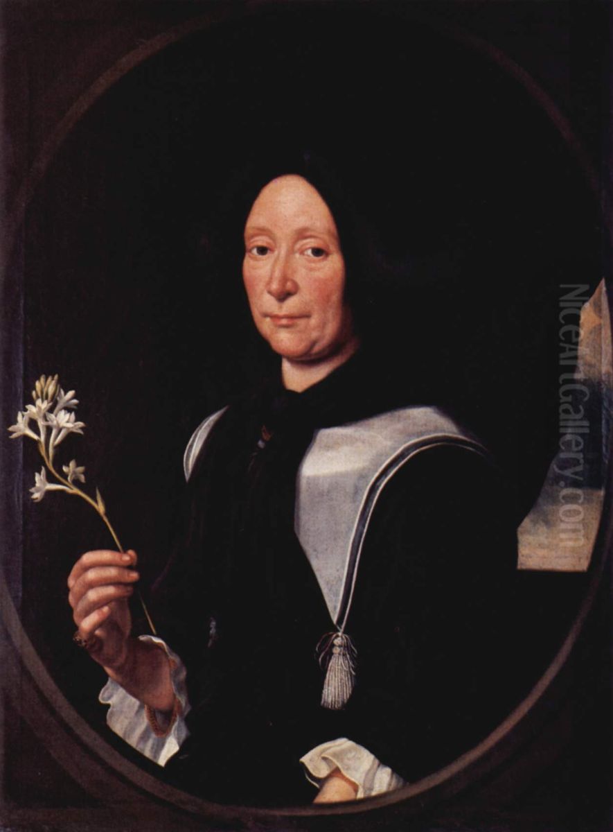 Portrait of Elisabeth Otth Oil Painting by Johannes Dunz