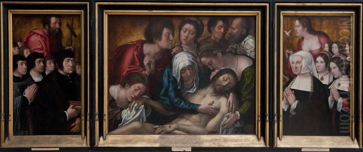 Hanetontriptiek Oil Painting by Orley, Bernard van