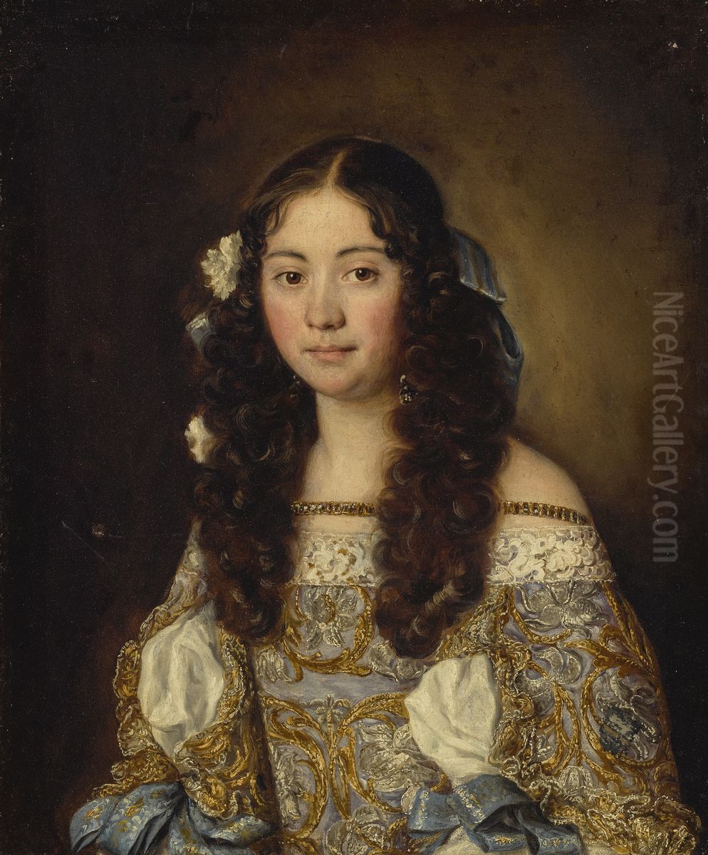 Portrait of Laura Chigi Oil Painting by Jacob Ferdinand Voet