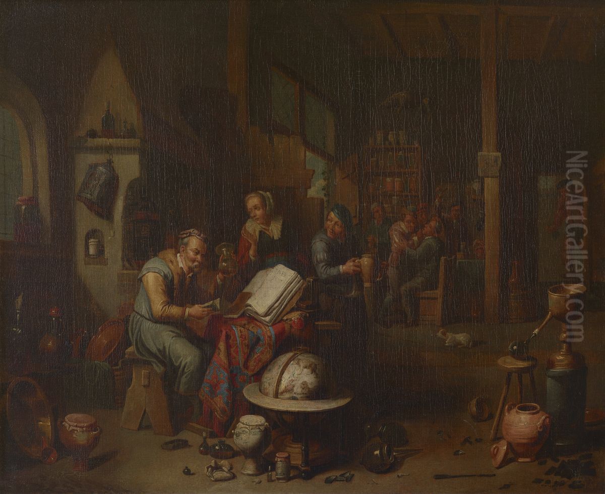 The iatrochemist Oil Painting by Balthasar Van Den Bossche