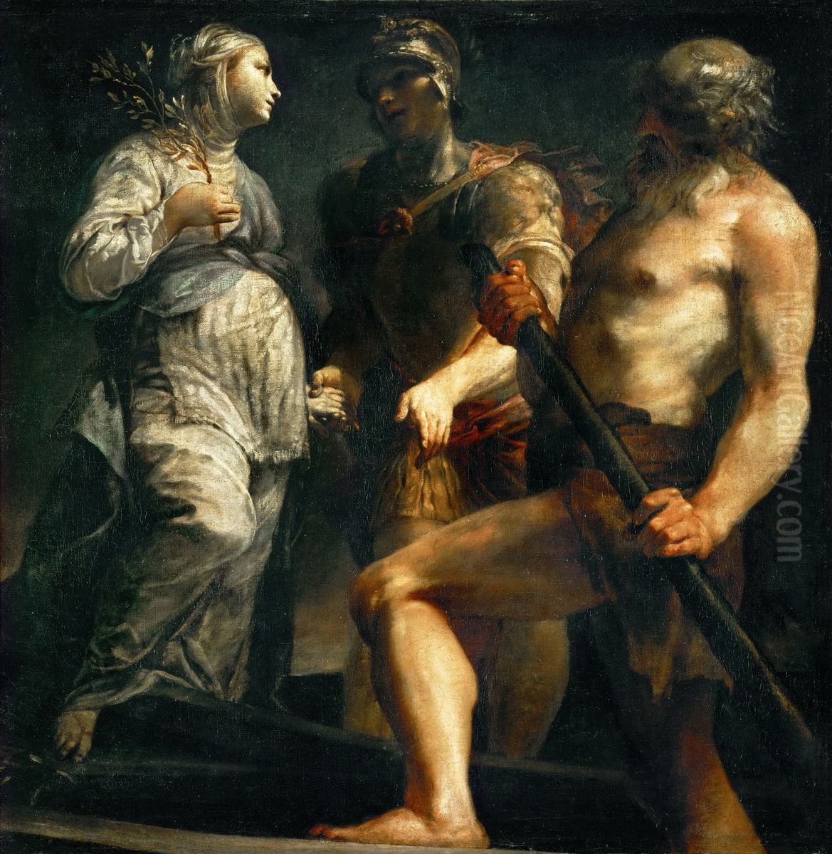 Aneas, die Sibylle und Charon Oil Painting by Giuseppe Maria Crespi